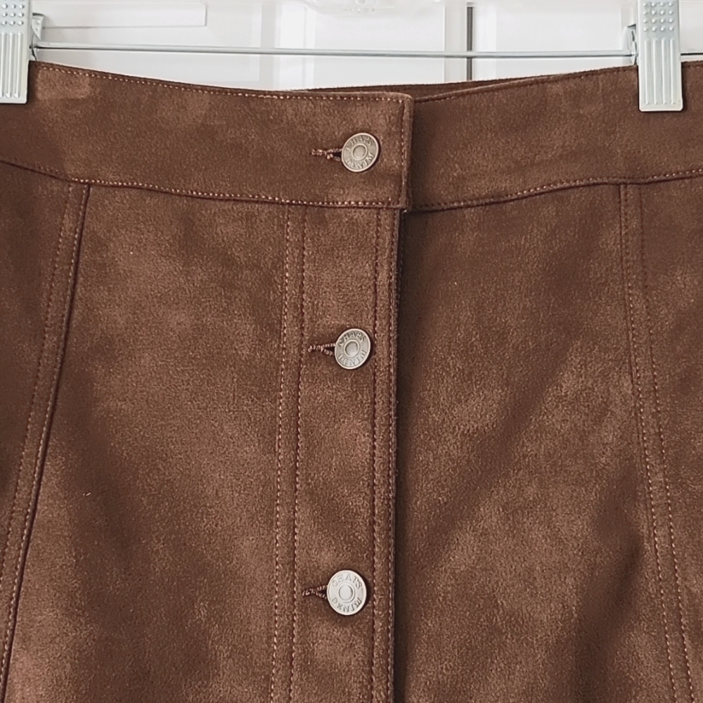 Chocolate color Aline mini skirt - Picture 2 of 5